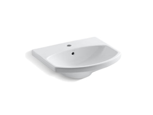 Kohler Cimarron 21" x 12-3/4" Bathroom Sink With Single Hole Faucet Hole - White