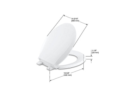 Kohler Cachet Quiet Close Round Front Toilet Seat - Biscuit