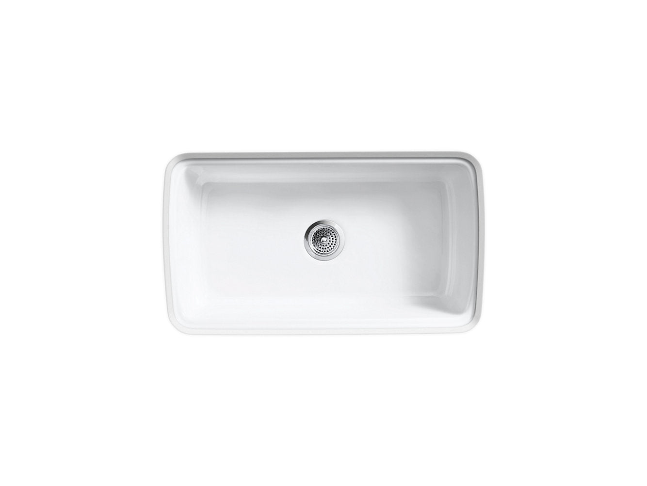 Kohler Cape Dory 33" x 22" x 9-5/8" Undermount Single Bowl Kitchen Sink - White