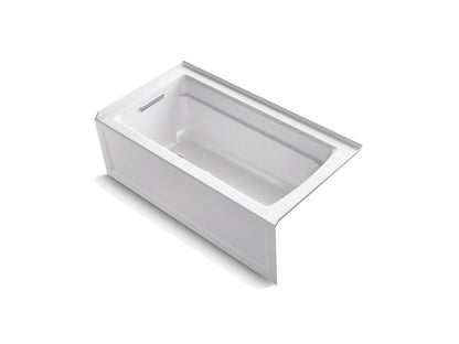 Kohler Archer 60" x 32" Alcove Bath With Integral Apron, Integral Flange and Left Hand Drain- White