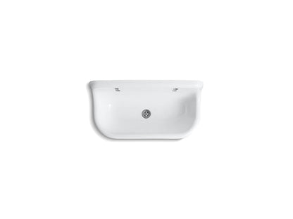Kohler Brockway 36" x 17-1/2" Wall Mounted Wash Sink With 2 Faucet Holes - White