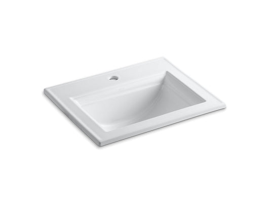 Kohler Memoirs Stately 22-3/4" x 18" Drop-in Bathroom Sink With Single Faucet Hole - White