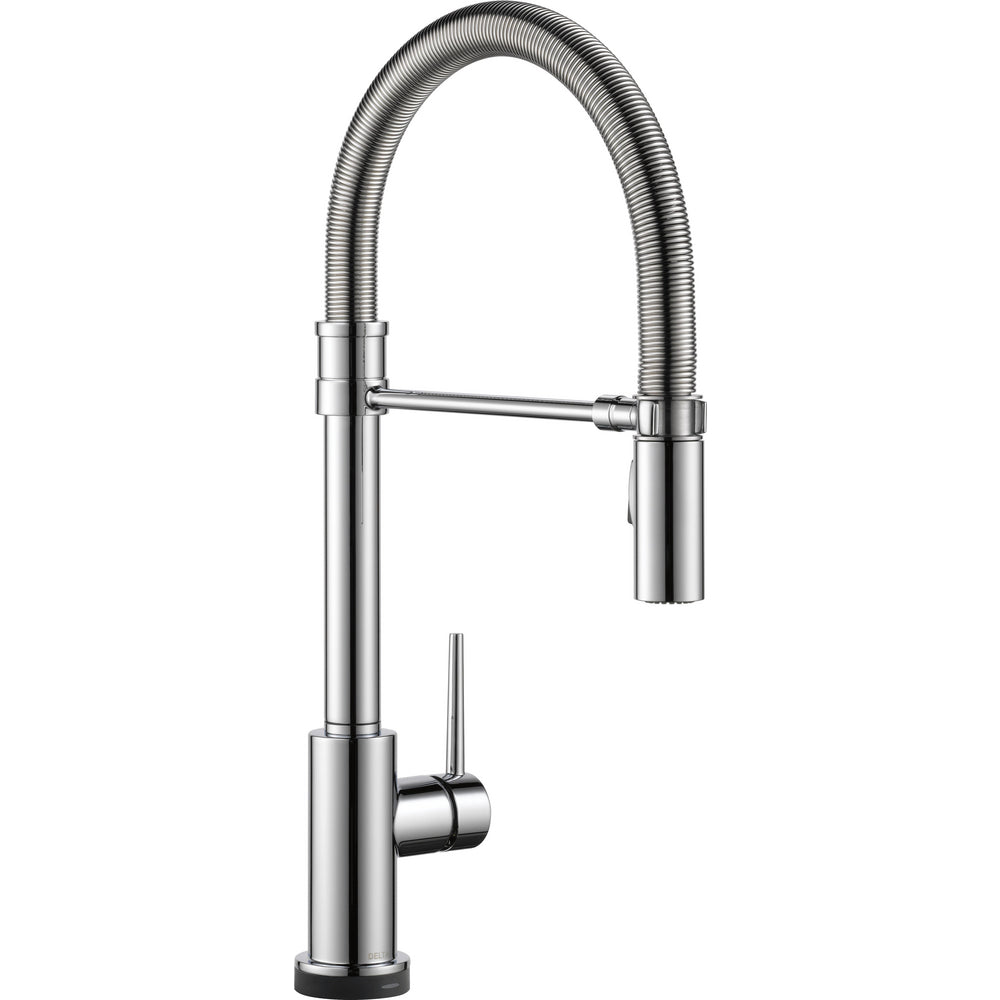 Delta TRINSIC PRO 19.5" Single Handle Pull-Down Spring Spout Kitchen Faucet with Touch2O Technology- Chrome