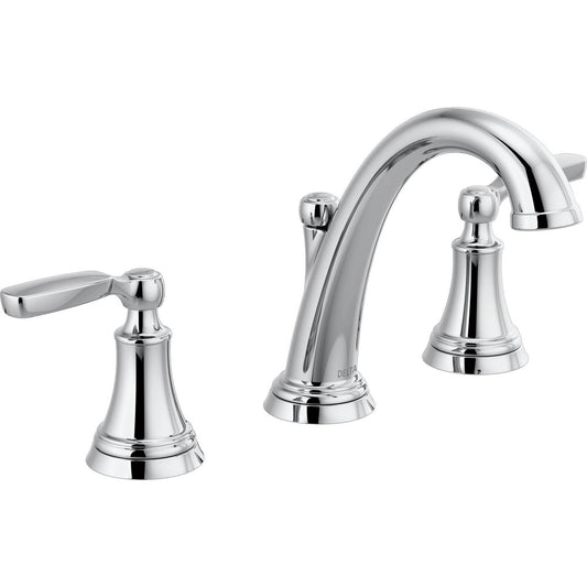 Delta WOODHURST Two Handle 3 Hole Bathroom Faucet- Chrome
