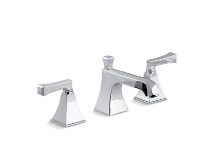 Kohler Memoirs Stately Widespread Bathroom Sink Faucet With Deco Lever Handles - Chrome