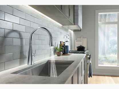 Kohler Graze Pull Down Kitchen Sink Faucet With Three Function Sprayhead - Matte Black