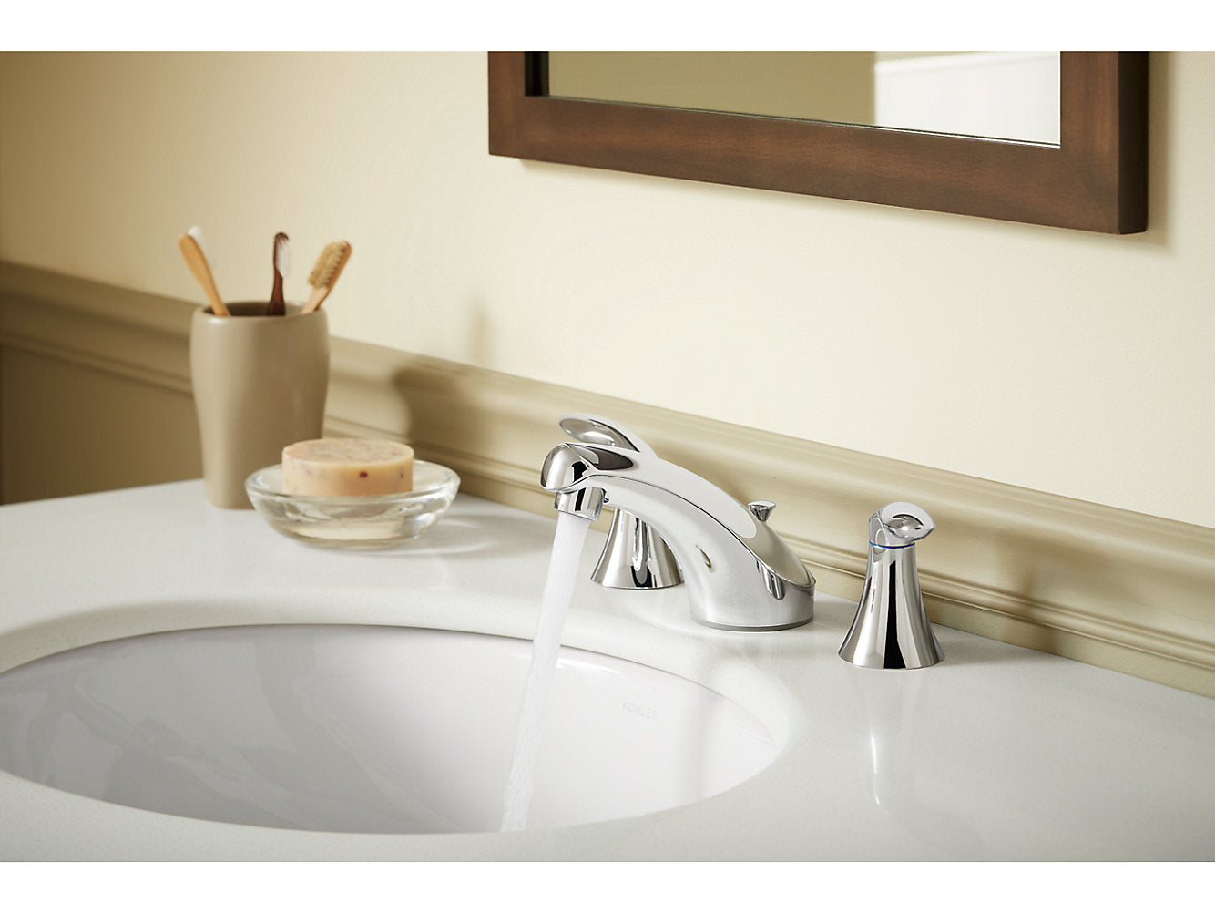Kohler Caxton Oval 17" x 14" Undermount Bathroom Sink With Overflow - Biscuit