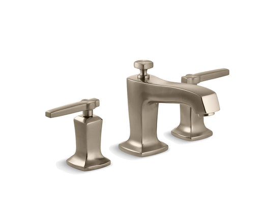 Kohler Margaux Widespread Bathroom Sink Faucet With Lever Handles - Vibrant Brushed Bronze