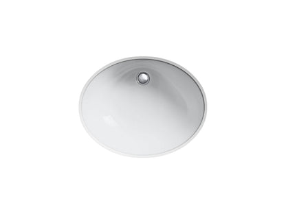 Kohler Caxton Oval 19" x 15" Undermount Bathroom Sink With Glazed Underside - White