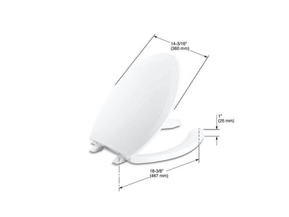 Kohler Lustra Elongated Toilet Seat - White