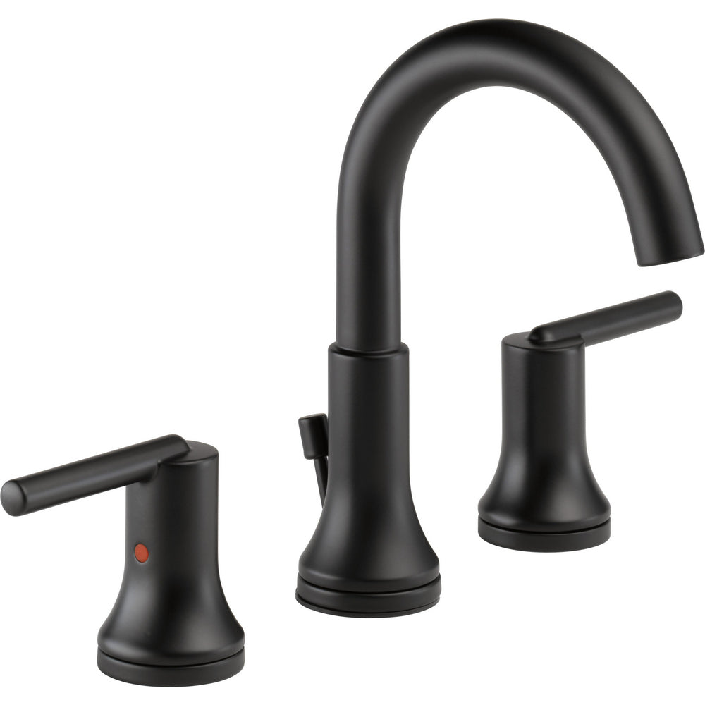 Delta TRINSIC Two Handle Widespread 3 Hole Bathroom Faucet- Matte Black