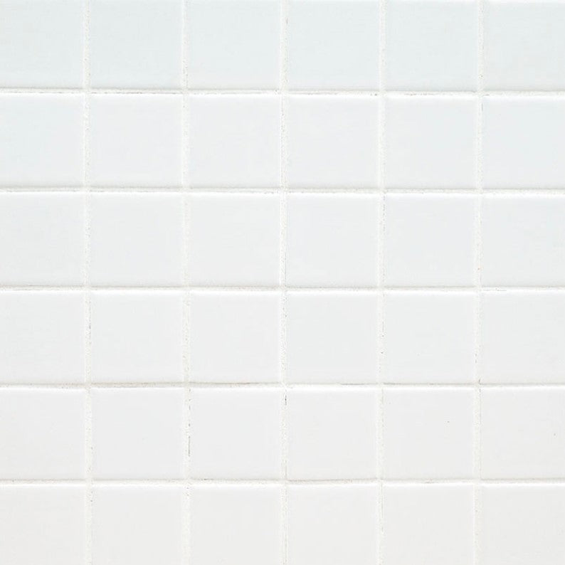 MSI Backsplash and Wall Tile White Porcelain Mosaic Tile Polished 2" x 2" 10mm