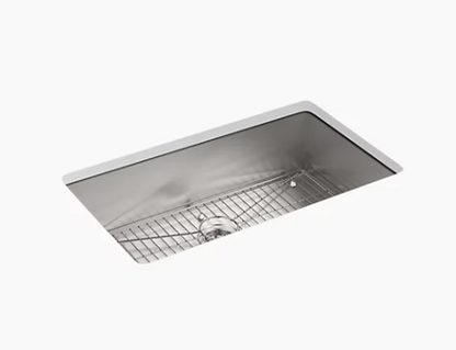 Kohler Vault 33" X 22" X 9-5/16" Top-mount/undermount Large Single-bowl Kitchen Sink With 3 Faucet Holes