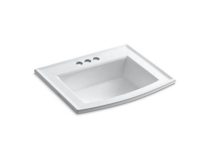 Kohler Archer 22-5/8" x 19-7/16" Drop-in Bathroom Sink With 4" Centerset Faucet Holes