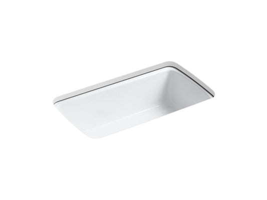 Kohler Cape Dory 33" x 22" x 9-5/8" Undermount Single Bowl Kitchen Sink - White