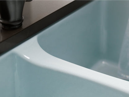 Kohler Deerfield 33" x 22" x 9-5/8" Undermount Double Equal Kitchen Sink - White