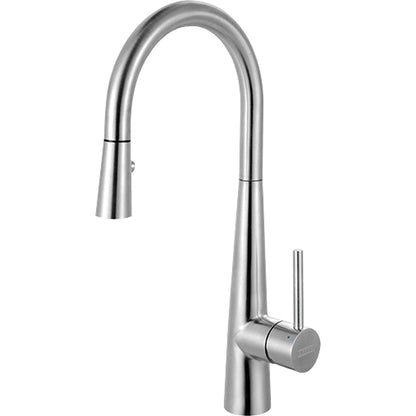 Franke 16-11/16" High-Arch Gooseneck Single Lever Handle Pull-Out Spray Kitchen Faucet Stainless Steel