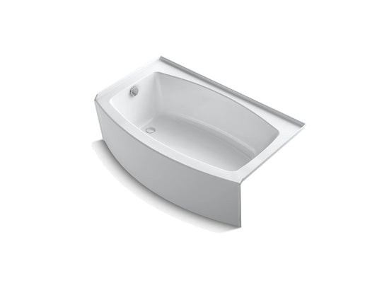 Kohler - Expanse60" X 30" Curved Alcove Bath With Integral Flange and Left-hand Drain