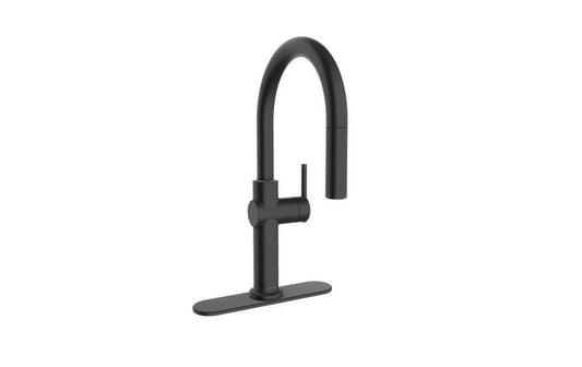Kohler Crue 17-3/16" Pull Down Single Handle Kitchen Sink Faucet- Matte Black