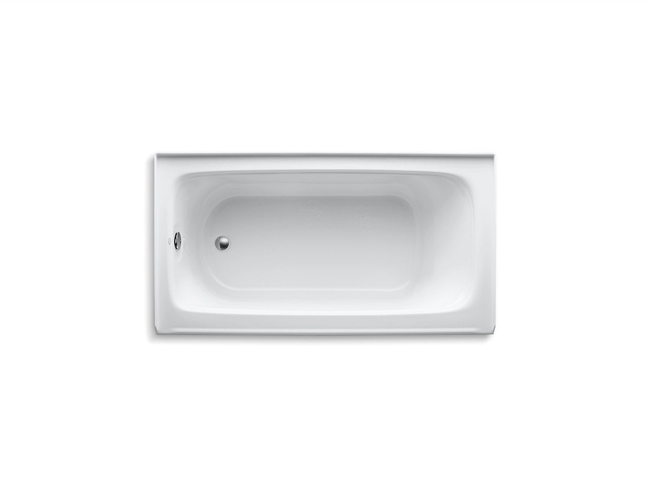 Kohler Bancroft 60" x 32" Alcove Bath With Integral Apron Integral Flange and Left Hand Drain- White