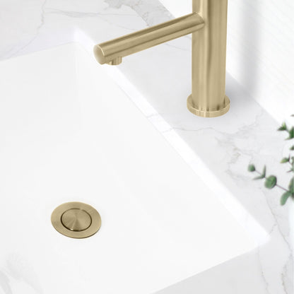 Stylish Stainless Steel Bathroom Sink Pop-Up Drain with Overflow D-700G