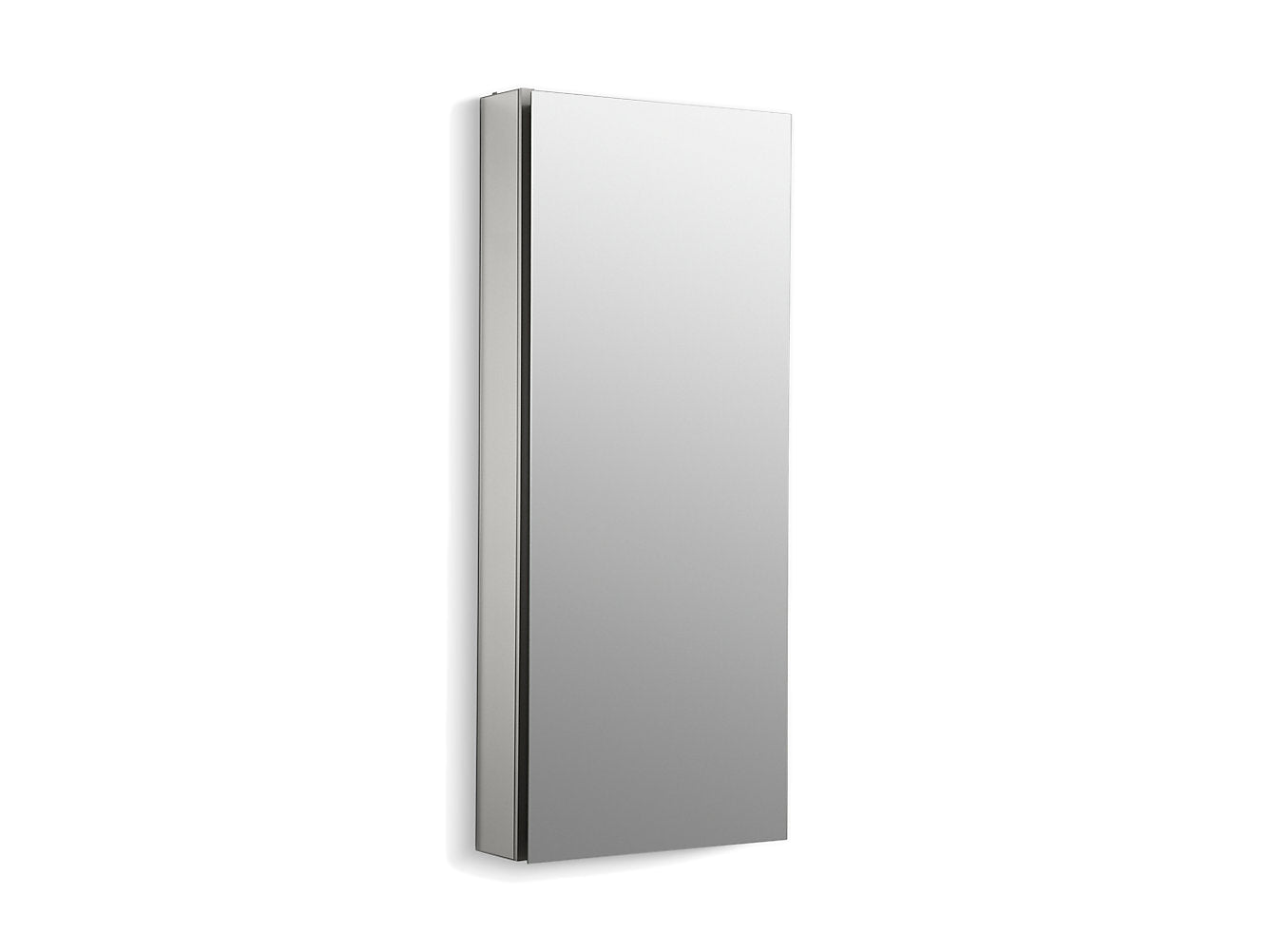 Kohler Catalan 15" W x 36-1/8" H Aluminum Single Door Medicine Cabinet With 107 Degree Hinge