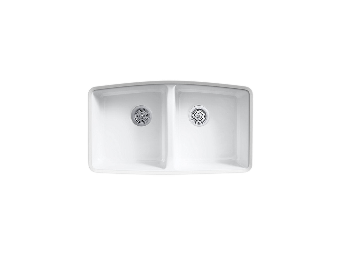 Kohler Brookfield 33" x 22" x 9-5/8" Undermount Double Equal Kitchen Sink