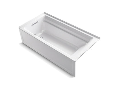 Kohler Archer 72" x 36" Alcove Bath With Integral Apron and Left Hand Drain- White