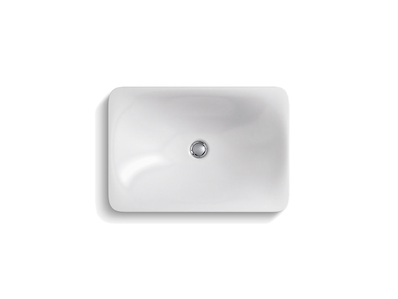 Kohler Carillon 21-1/8" x 14-9/16" Rectangle Wading Pool Drop-in Vessel Bathroom Sink- White