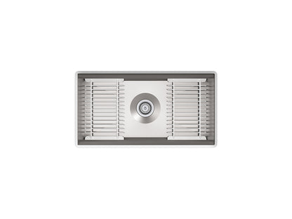 Kohler Prolific 33" x 17-3/4" x 10-15/16" Undermount Single Bowl Workstation Kitchen Sink With Accessories