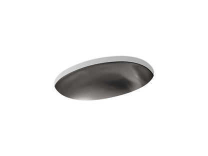 Kohler Bolero Oval 17" x 12" Drop-in Undermount Bathroom Sink With Satin Finish