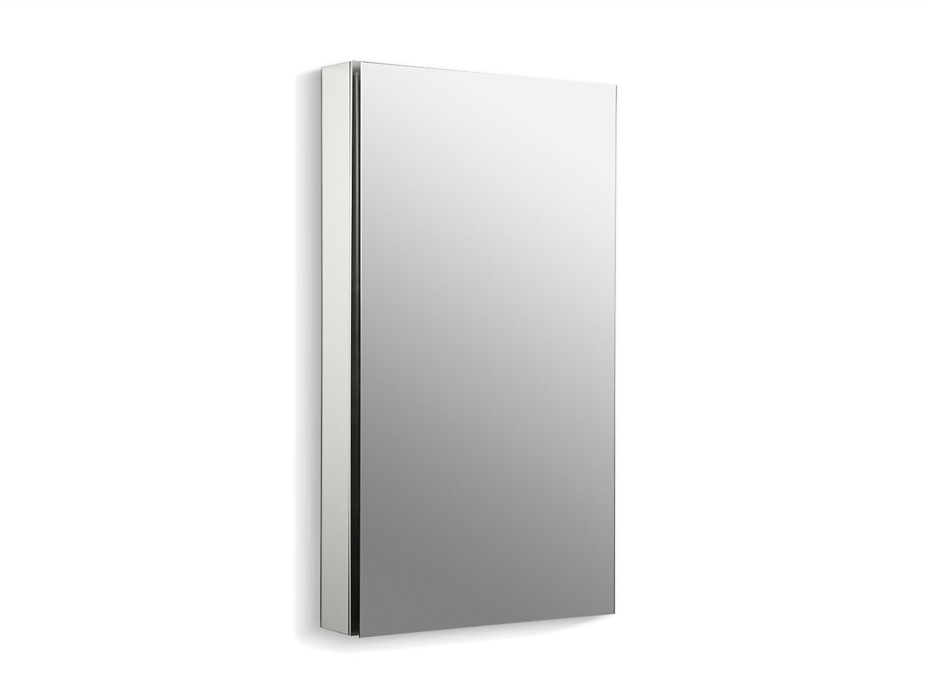 Kohler Catalan 20-1/8" W x 36-1/8" H Aluminum Single Door Medicine Cabinet With 107 Degree Hinge