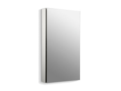 Kohler Catalan 20-1/8" W x 36-1/8" H Aluminum Single Door Medicine Cabinet With 107 Degree Hinge