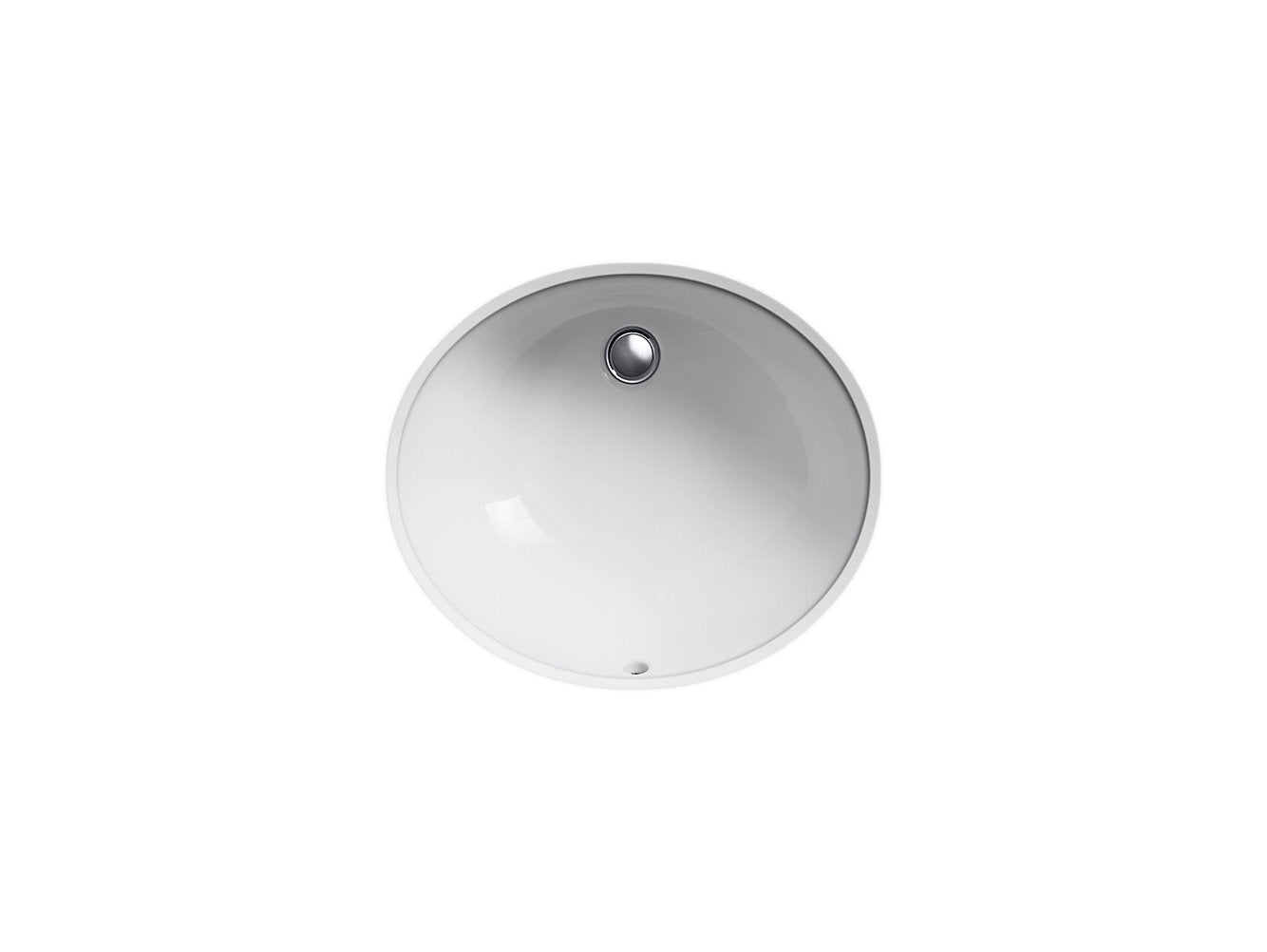 Kohler Caxton Oval 17" x 14" Undermount Bathroom Sink With Overflow - White