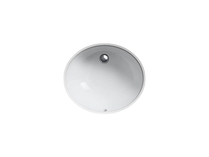 Kohler Caxton Oval 17" x 14" Undermount Bathroom Sink With Overflow - White