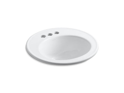 Kohler Brookline 19" Diameter Drop-in Bathroom Sink With 4" Centerset Faucet Holes