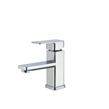 Stylish Alix Single Handle 6" Bathroom Faucet for Single Hole Brass Basin Mixer Tap, Polished Chrome Finish B-103C
