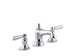 Kohler Bancroft Widespread Bathroom Sink Faucet With Metal Lever Handles- Chrome