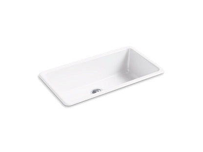 Kohler Iron/Tones 33" x 18-3/4" x 9-5/8" Top Mount Undermount Single Bowl Kitchen Sink- White