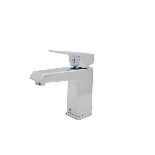 Stylish Monza Single Handle 6.5" Bathroom Faucet for Single Hole Brass Basin Mixer Tap, Polished Chrome Finish B-120C