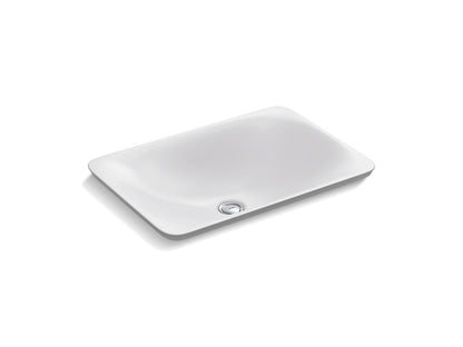 Kohler Carillon 21-1/8" x 14-9/16" Rectangle Wading Pool Drop-in Vessel Bathroom Sink- White