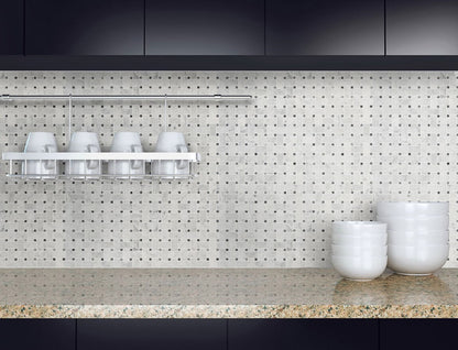 MSI Backsplash and Wall Tile Carrara White Basketweave Pattern Honed 12" x 12"