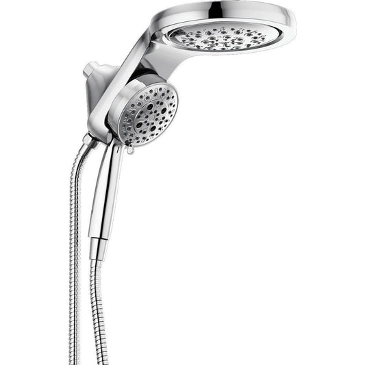 Delta HydroRain H2Okinetic 5-Setting Two-in-One Shower Head- Lumicoat Chrome