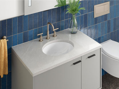 Kohler Caxton Oval 15" x 12" Undermount Bathroom Sink - Biscuit
