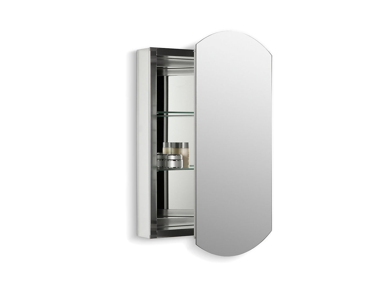 Kohler Archer 20" W x 31" H Aluminum Single Door Medicine Cabinet Beveled Edges