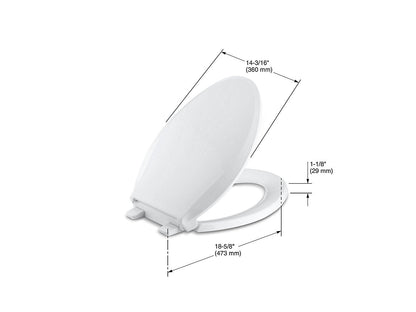 Kohler Cachet Quiet Close Elongated Toilet Seat - Ice Grey
