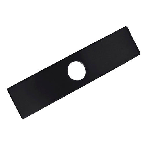 Stylish Kitchen Faucet Plate Hole Cover Deck Plate Escutcheon in Matte Black Finish A-803N