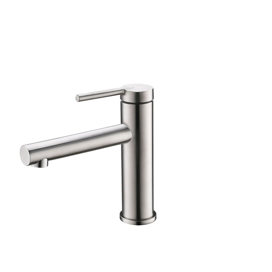 Stylish Toria 6" Single Handle Basin Bathroom Faucet in Stainless Steel Finish B-108S