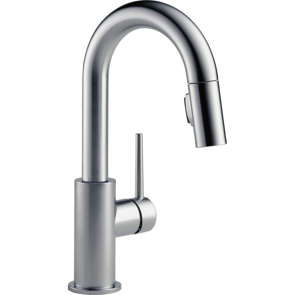 Delta TRINSIC Single Handle Pull-Down Bar / Prep Faucet- Arctic Stainless