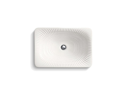 Kohler Derring Carillon 21-1/8" x 14-9/16" Rectangle Wading Pool Vessel Bathroom Sink - Translucent White